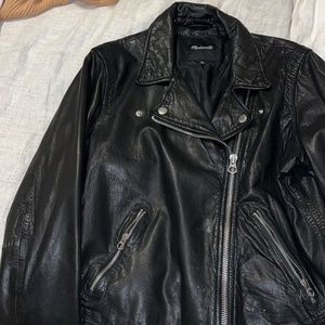 Black leather jacket